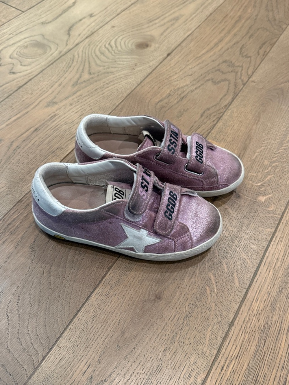 Golden Goose Old School Signature Velcro Sneakers | Purple